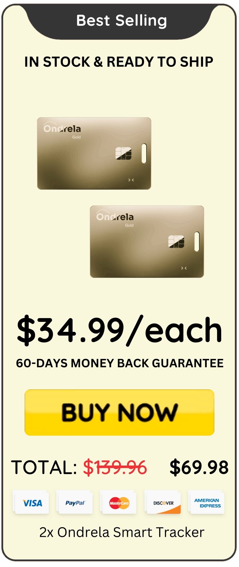 Ondrela Smart Tracker Package